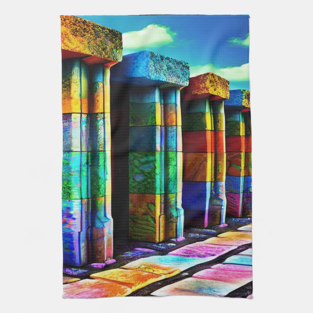 Psychedelic Stones Tea Towel (Vertical)
