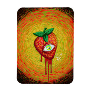Psychedelic Strawberry Magnet