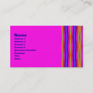 psychedelic stripes business card