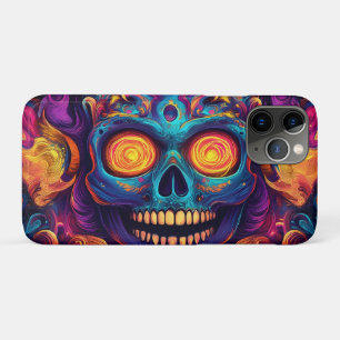 Psychedelic Sugar Skull Art - Day of the Dead iPhone 11 Pro Case