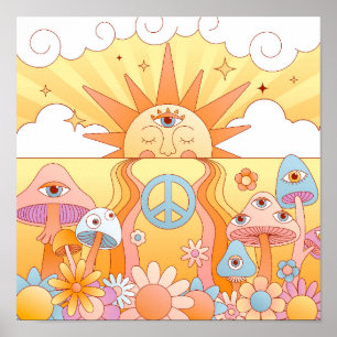 Psychedelic Summer Dream Poster