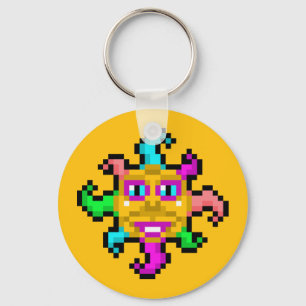 Psychedelic Sun in Splendour Keychain