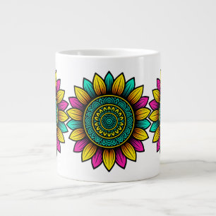 Psychedelic Sunflowers  Large Coffee Mug