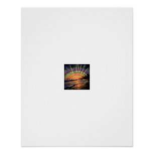 Psychedelic Sunset Beach Waves Poster