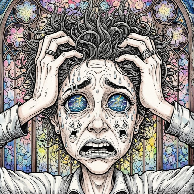 Psychedelic Surreal Art T-Shirt – Emotional Face D (Creator Uploaded)