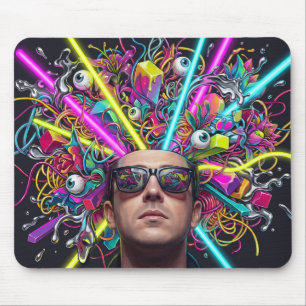 Psychedelic Surreal Pop Art Mouse Mat
