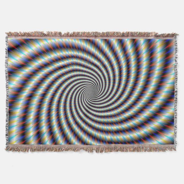 Psychedelic Swirl Throw Blanket (Front)