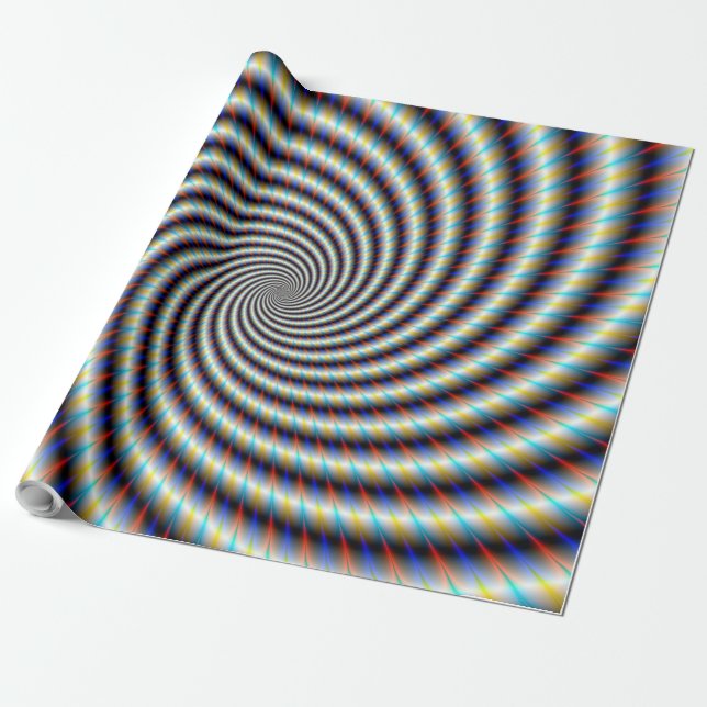 Psychedelic Swirl Wrapping Paper (Unrolled)