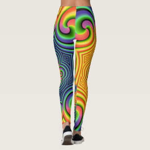 Psychedelic Swirling Fractal Leggings