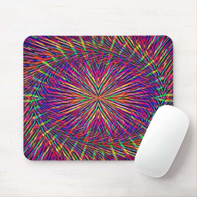 Psychedelic swirling Star...... Mouse Mat (With Mouse)