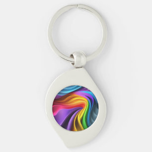 Psychedelic Swirls Keychain