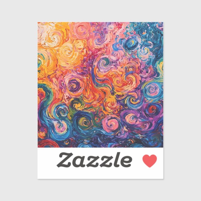Psychedelic Swirls Oil Painting (Sheet)