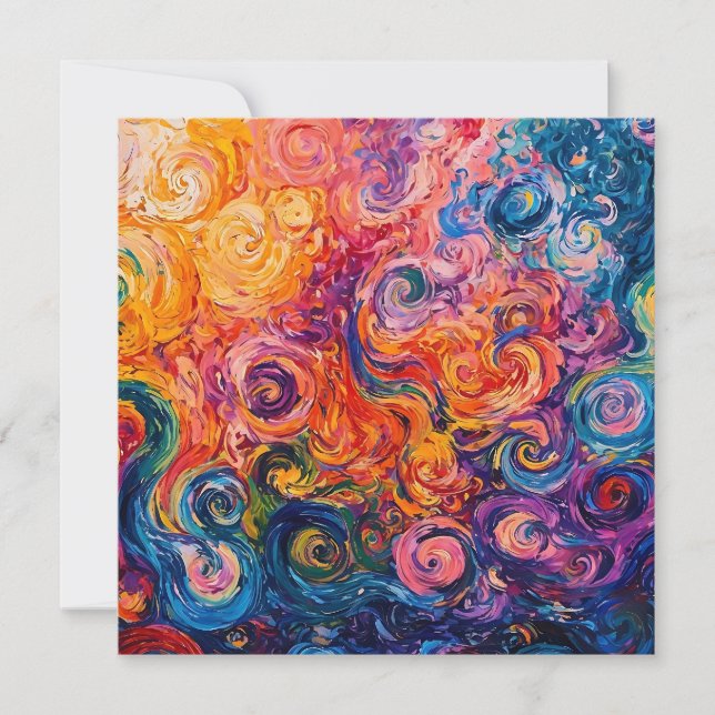 Psychedelic Swirls Oil Painting (Front)