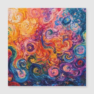 Psychedelic Swirls Oil Painting