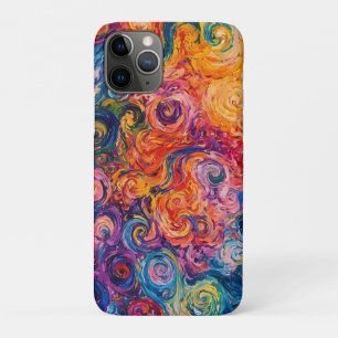 Psychedelic Swirls Oil Painting iPhone 11 Pro Case