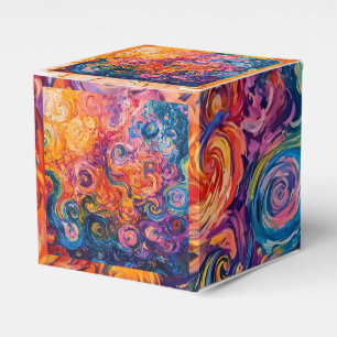 Psychedelic Swirls Oil Painting Favour Box