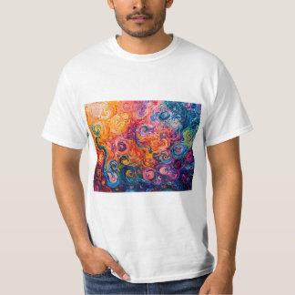 Psychedelic Swirls Oil Painting T-Shirt
