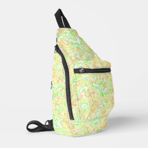 Psychedelic Swirly Boho Hippie Colourful Marble Sling Bag