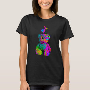 Psychedelic Teddy Bear Trippy Colorful Teddy with  T-Shirt