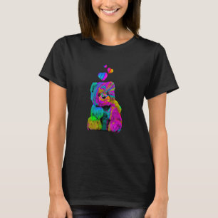 Psychedelic Teddy Bear Trippy Colorful Teddy with  T-Shirt