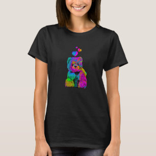 Psychedelic Teddy Bear Trippy Colourful Teddy with T-Shirt