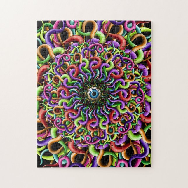 Psychedelic tentacles jigsaw ..... jigsaw puzzle (Vertical)