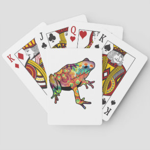 Psychedelic Themed Frog Playing Deck Playing Cards