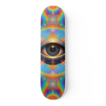 Psychedelic Third Eye Skateboard – Sacred Geometry