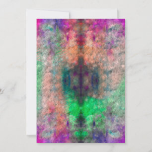 Psychedelic Tie Dye Blank Greeting Card
