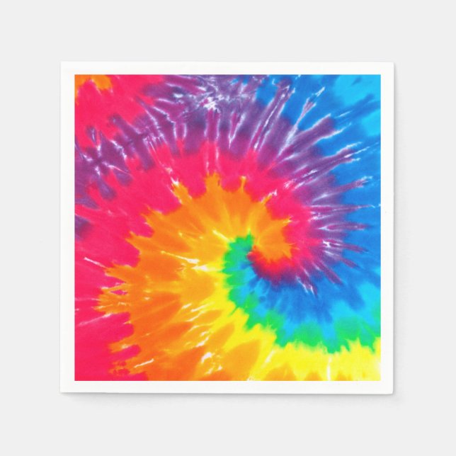 Psychedelic Tie Dye Design  Napkin (Front)