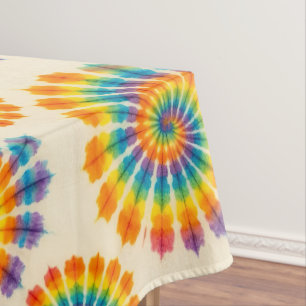 Psychedelic Tie Dye Groovy Retro Tablecloth