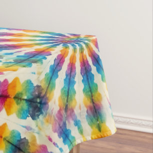 Psychedelic Tie Dye Groovy Retro Tablecloth