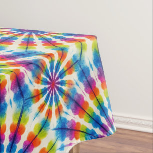 Psychedelic Tie Dye Groovy Retro Tablecloth