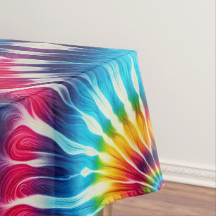 Psychedelic Tie Dye Groovy Retro Tablecloth