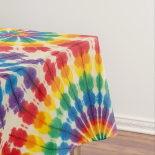 Psychedelic Tie Dye Groovy Retro Tablecloth