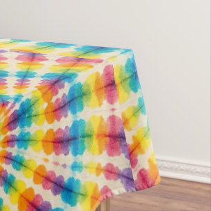 Psychedelic Tie Dye Groovy Retro Tablecloth