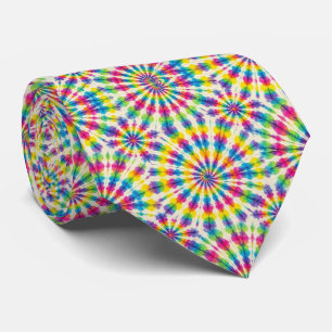 Psychedelic Tie-Dye Pattern Tie