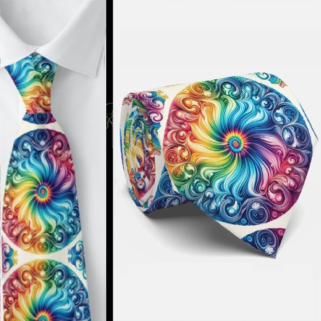 Psychedelic Tie-Dye Pattern Tie (Creator Uploaded)