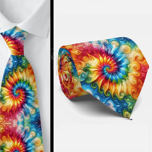 Psychedelic Tie-Dye Pattern Tie