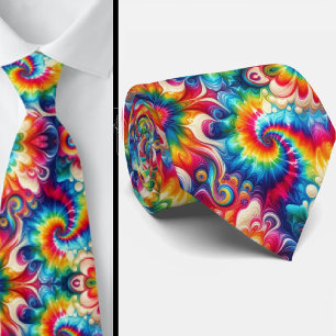 Psychedelic Tie-Dye Pattern Tie