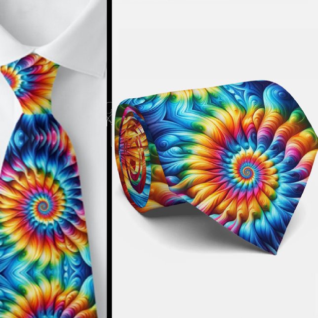 Psychedelic Tie-Dye Pattern Tie (Creator Uploaded)