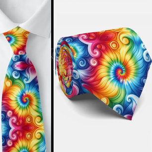 Psychedelic Tie-Dye Pattern Tie
