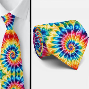 Psychedelic Tie-Dye Pattern Tie
