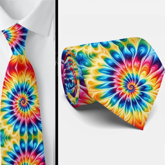 Psychedelic Tie-Dye Pattern Tie (Creator Uploaded)