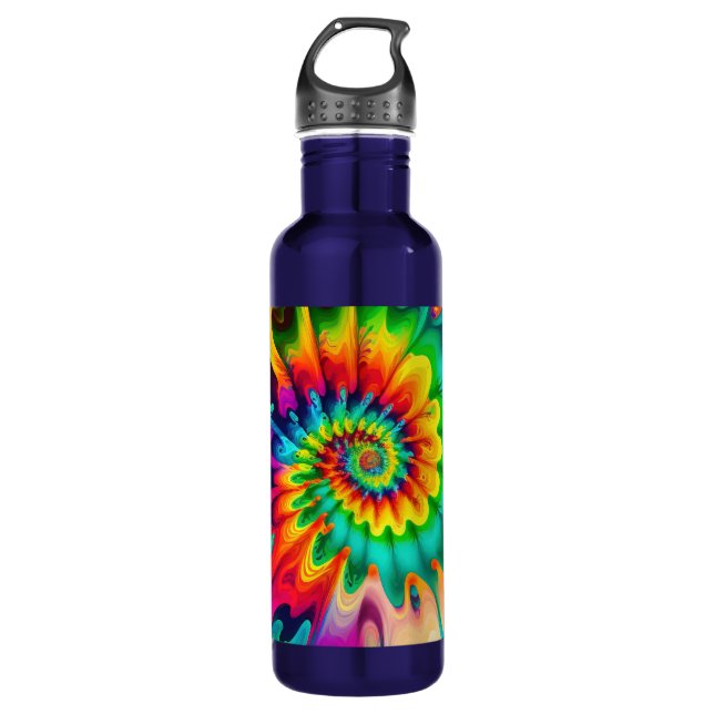 Psychedelic Tie Dye Retro Surreal 710 Ml Water Bottle (Front)
