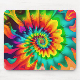 Psychedelic Tie Dye Retro Surreal Mouse Mat