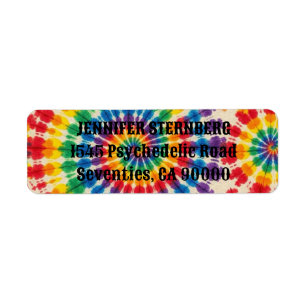Psychedelic Tie Dye Return Address Labels