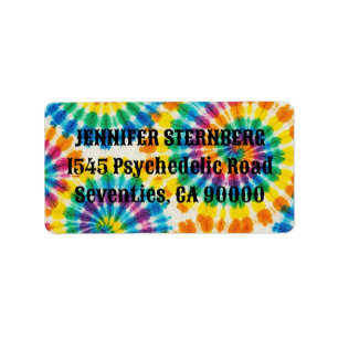 Psychedelic Tie Dye RSVP Address Labels