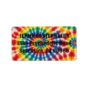 Psychedelic Tie Dye RSVP Address Labels