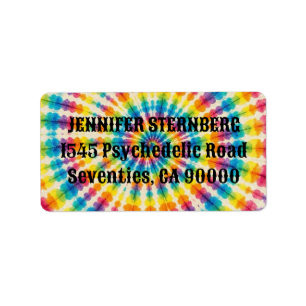 Psychedelic Tie Dye RSVP Address Labels